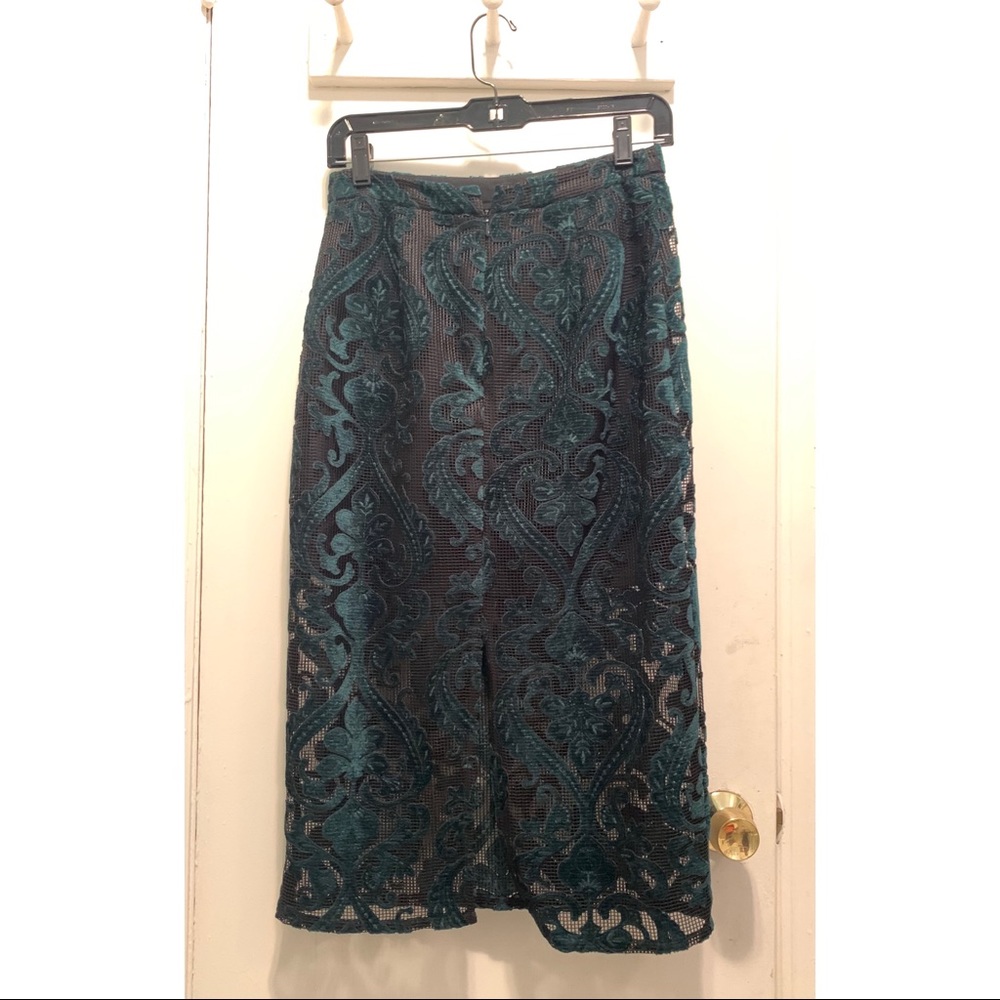 Topshop US 6 Dark Green Skirt